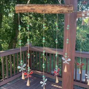 Beaded Dragonflies Wind Chime Sun Catcher Mobile